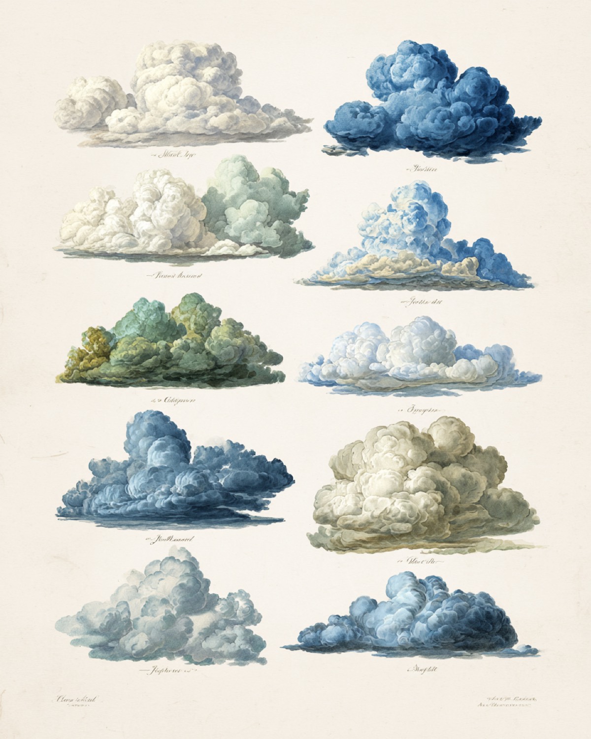 Ten cloud types