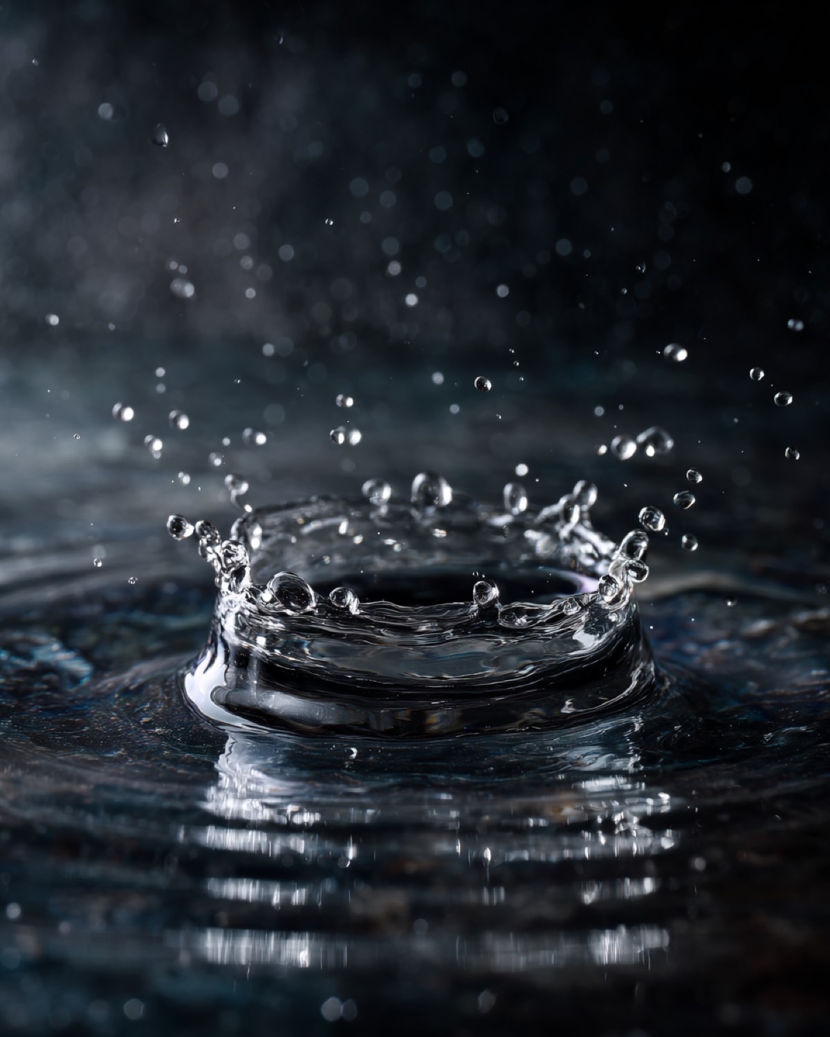 Raindrop crown splash