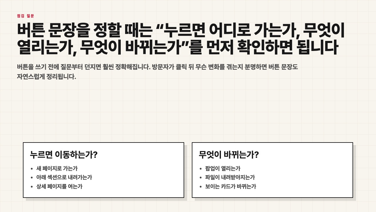 버튼을 누른 뒤 이동 열기 변화 다운로드를 점검하는 수업용 장면