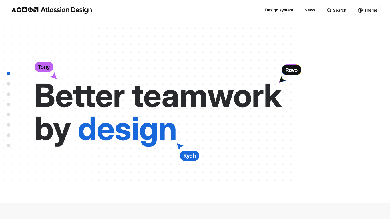 Atlassian Design System 웹 레퍼런스 스크린샷