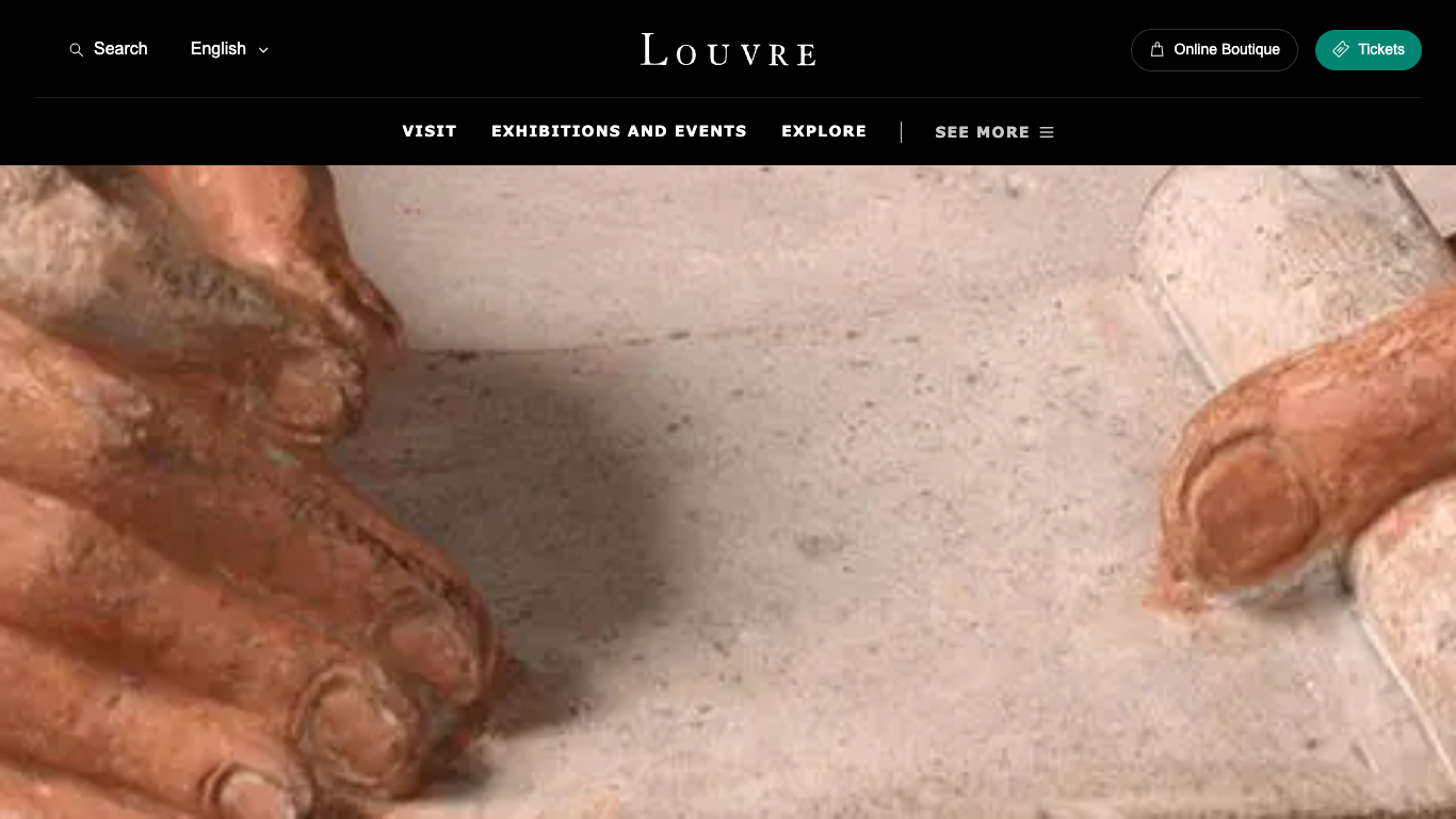 Louvre 웹 레퍼런스 스크린샷