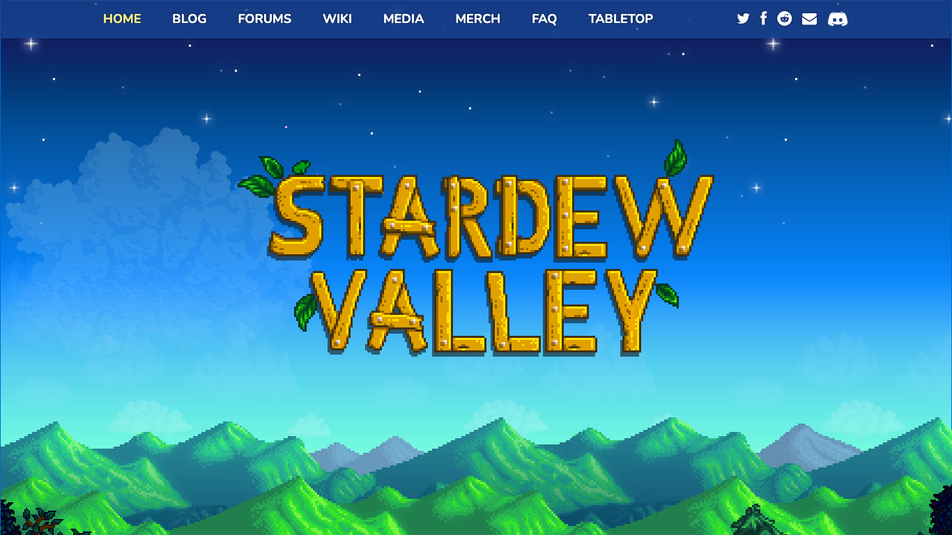 Stardew Valley 웹 레퍼런스 스크린샷