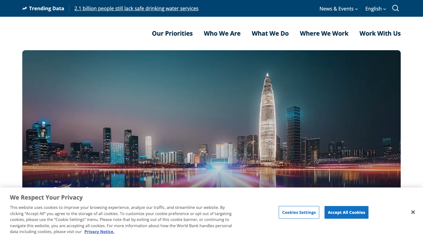 World Bank 웹 레퍼런스 스크린샷